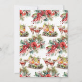 メリークリスマスカクテルウェディングシャワー 招待状 (裏面)