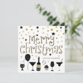 メリークリスマスカクテルスターズ紙吹雪金ゴールドブラック シーズンカード (スタンド正面)