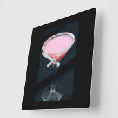 **メリークリスマスカクテル**時計 スクエア壁時計 (傾斜)