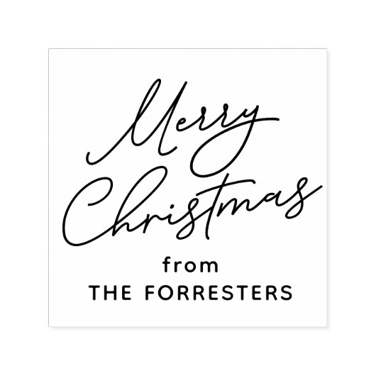 メリークリスマスカジュアルの台本のギフトパーソナライズされた セルフインキングスタンプ (デザイン)