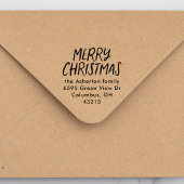 メリークリスマスカジュアル型の休日の返却住所 セルフインキングスタンプ