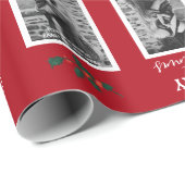 メリークリスマスカスタマイズフェスティバル写真 – 赤 ラッピングペーパー (ロールコーナー)