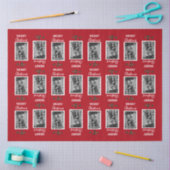 メリークリスマスカスタマイズフェスティバル写真 – 赤 薄葉紙 (クラフト)