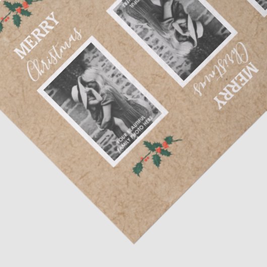 メリークリスマスカスタマイズフェスティバル写真 – Kraft 薄葉紙 (詳細)