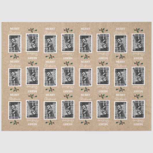 メリークリスマスカスタマイズフェスティバル写真 – Kraft 薄葉紙 (正面)