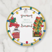 メリークリスマスカスタマイズ可能なギフトのネクタイラベル フェイバータグ (裏面)