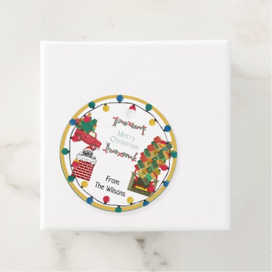 メリークリスマスカスタマイズ可能なギフトのネクタイラベル フェイバータグ (インサイチュ)