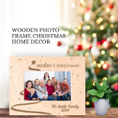 メリークリスマスカスタマイズ可能なファミリー名写真 レーザー彫刻フレーム