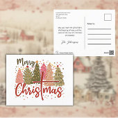 メリークリスマスカスタマイズ可能な休日はがき シーズンポストカード