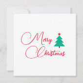 メリークリスマスカスタマイズ可能フラットホリデーカード (正面)