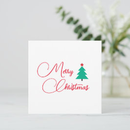 メリークリスマスカスタマイズ可能フラットホリデーカード