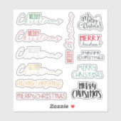 メリークリスマスカスタムのクリスマスカットビニールのシール シール (シート)