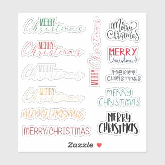 メリークリスマスカスタムのクリスマスカットビニールのシール シール (シート)