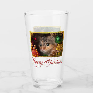 メリークリスマスカスタムのフォトピントグラス タンブラーグラス