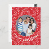 メリークリスマスカスタムの写真と文字休日 ポストカード (正面/裏面)