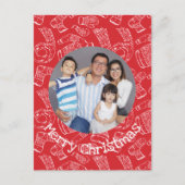 メリークリスマスカスタムの写真と文字休日 ポストカード (正面)