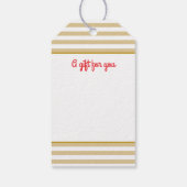 メリークリスマスカスタムの写真名シンプルかわいい金ゴールド ギフトタグ (裏面)