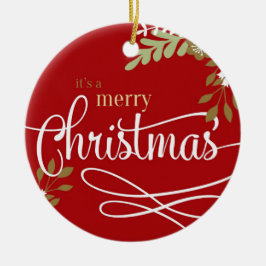 メリークリスマスカスタムの写真/年 セラミックオーナメント