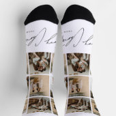 メリークリスマスカスタムの地球に優しプレミアムクルー ソックス (上部)