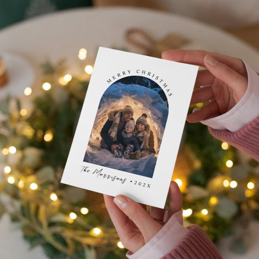 メリークリスマスカスタムの家族の写真 シーズンカード