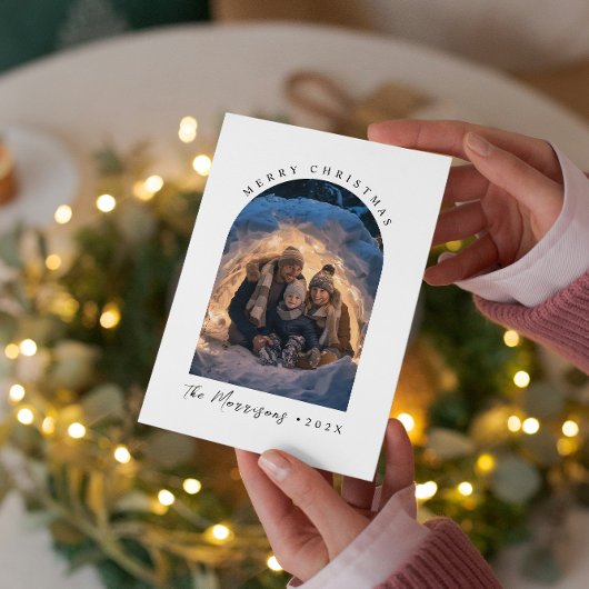 メリークリスマスカスタムの家族の写真 シーズンカード