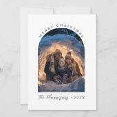 メリークリスマスカスタムの家族の写真 シーズンカード (正面)