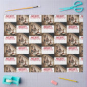 メリークリスマスカスタムの家族の写真 薄葉紙 (クラフト)