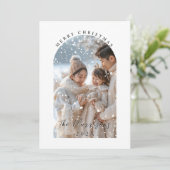 メリークリスマスカスタムの家族コラージュ写真 シーズンカード (スタンド正面)