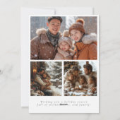 メリークリスマスカスタムの家族コラージュ写真 シーズンカード (裏面)