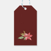 メリークリスマスカスタムの家族ゴールデングリーン ギフトタグ (裏面)