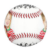 メリークリスマスカスタムの家族写真 野球ボール (正面)