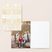 メリークリスマスカスタムの挨拶アールデコクリスマス 箔カード (ディスプレー)