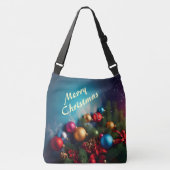 メリークリスマスカスタムの文字 クロスボディバッグ (正面)