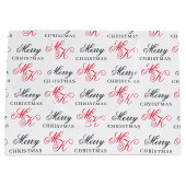 メリークリスマスカスタムイニシャルクリスマス ラージペーパーバッグ (正面)