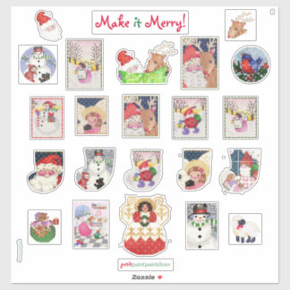 メリークリスマスカスタムカットビニールステッカーII シール