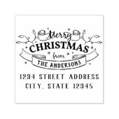 メリークリスマスカスタムファミリー名差出人住所 セルフインキングスタンプ (デザイン)