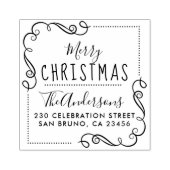 メリークリスマスカスタムファミリー名差出人住所 ラバースタンプ (インプリント)