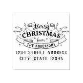 メリークリスマスカスタムファミリー名差出人住所 ラバースタンプ (インプリント)