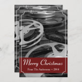 メリークリスマスカスタムフィルムリールズ招待状 招待状 (正面/裏面)