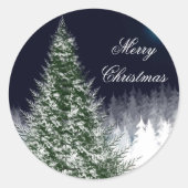 メリークリスマスカスタムホリデーカード封筒用シール ラウンドシール (正面)