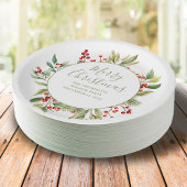 メリークリスマスカスタムリース ペーパープレート