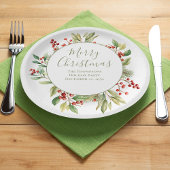 メリークリスマスカスタムリース ペーパープレート
