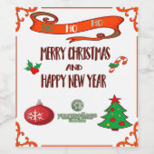 メリークリスマスカスタムワインボトルラベル ワインラベル (シングルラベル)