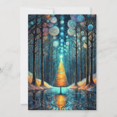 メリークリスマスカスタム家族の名前 招待状 (正面)