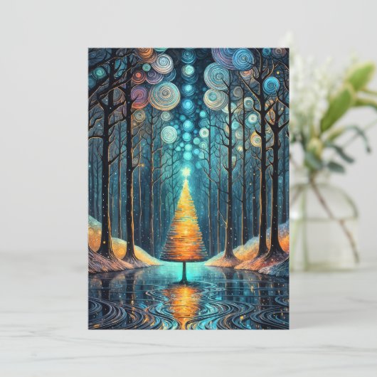 メリークリスマスカスタム家族の名前 招待状 (スタンド正面)