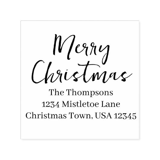 メリークリスマスカスタム差出人住所 セルフインキングスタンプ (デザイン)