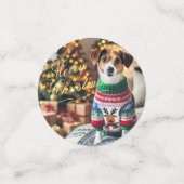 メリークリスマスカスタム文字フォトテーブル紙吹雪 コンフェッティ (スモール正面)