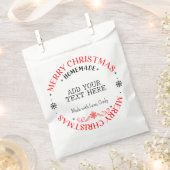 メリークリスマスカスタム文字追加ホームメイドトリート フェイバーバッグ (クリップ留めされた状態)