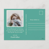 メリークリスマスカッコいい冬テーマギフトガール写真 シーズンポストカード (裏面)