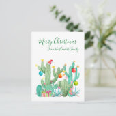 メリークリスマスカッティ砂漠サボテン南西 シーズンポストカード (スタンド正面)